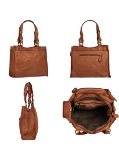 Samantha Look Damen Shopper in cognac