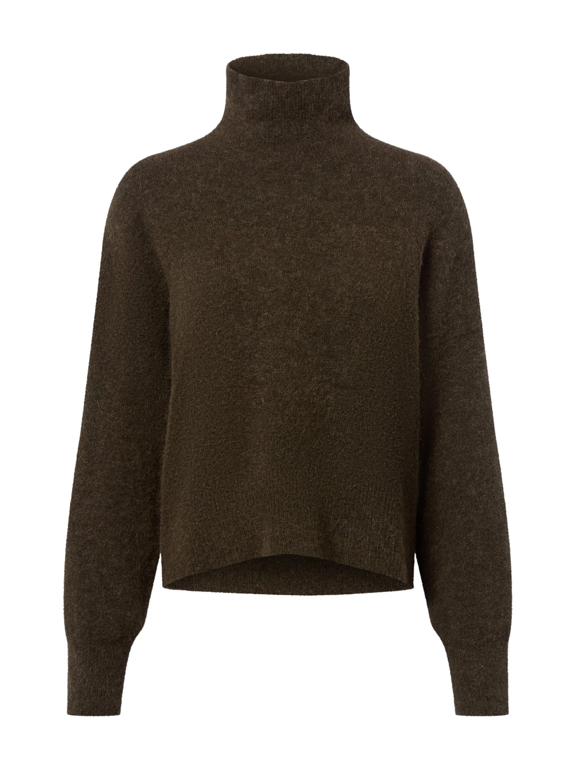 Samsøe Samsøe Damen Strickpullover mit Alpaka-Anteil - Nola in oliv