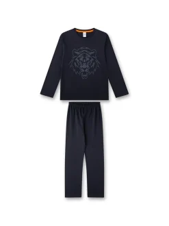 Sanetta Jungen Pyjama in blau