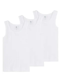 Sanetta Jungen Unterhemd 3er Pack in weiß