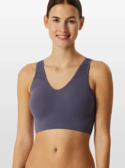 Schiesser Damen Bustier - Invisible Soft Lace in blau