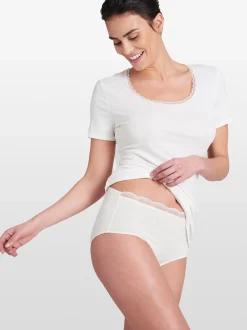 Schiesser Damen Maxislip - Feminine Lace in vanille
