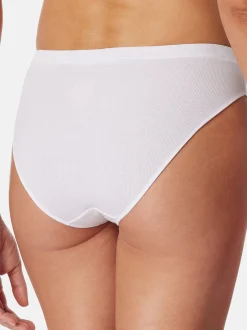 Schiesser Damen Rio Slip - 3er Pack Pure Rib in weiß
