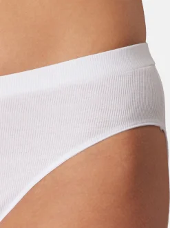 Schiesser Damen Rio Slip - 3er Pack Pure Rib in weiß