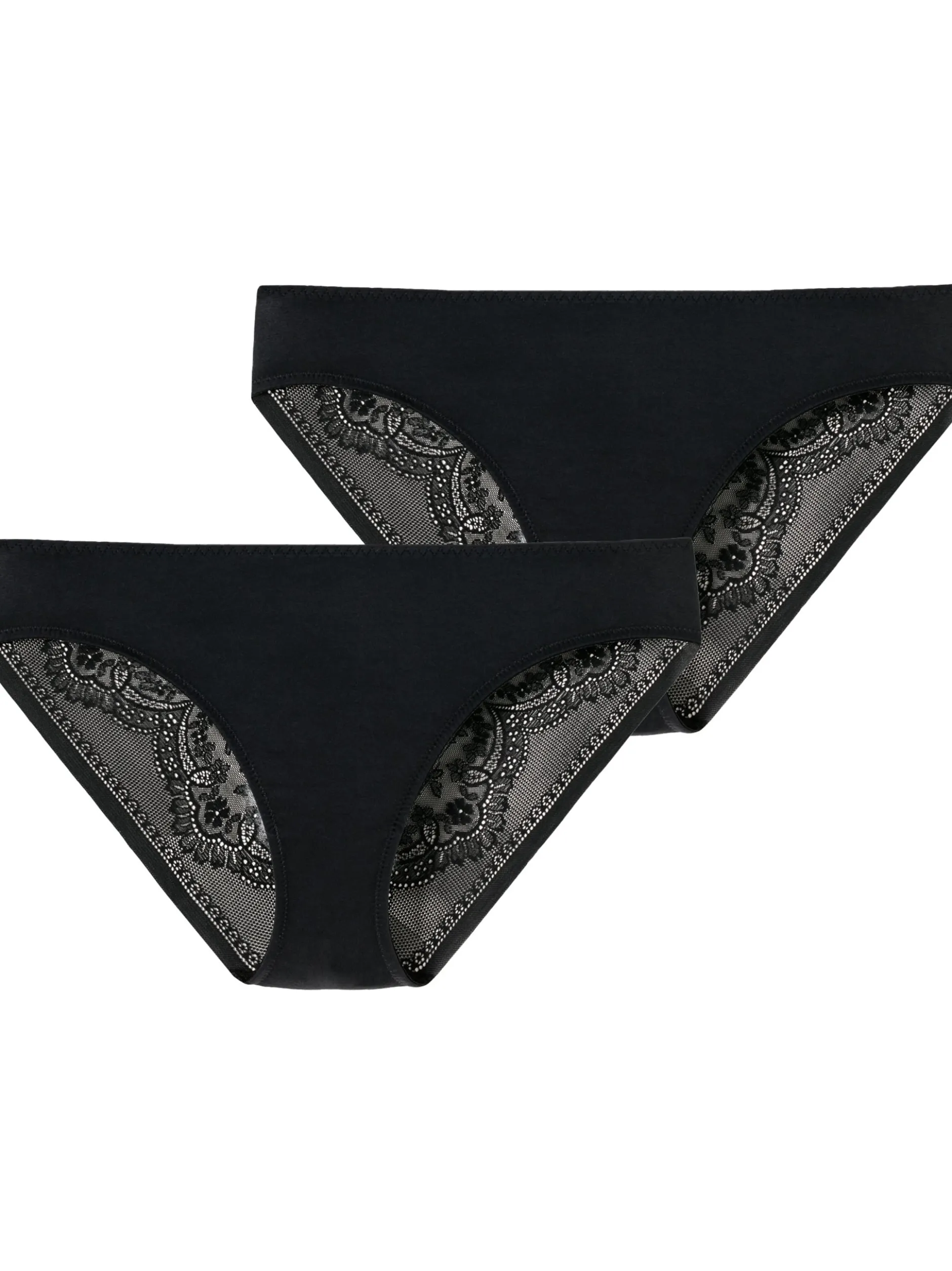 Schiesser Damen Slip - Invisible Lace in schwarz