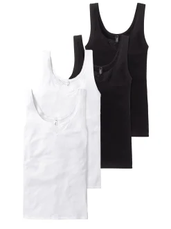 Schiesser Damen Trägertop - Cotton Essentials in mehrfarbig