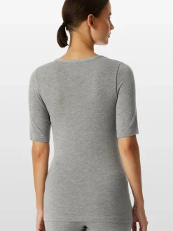 Schiesser Damen Unterziehshirt - Premium Warming in grau