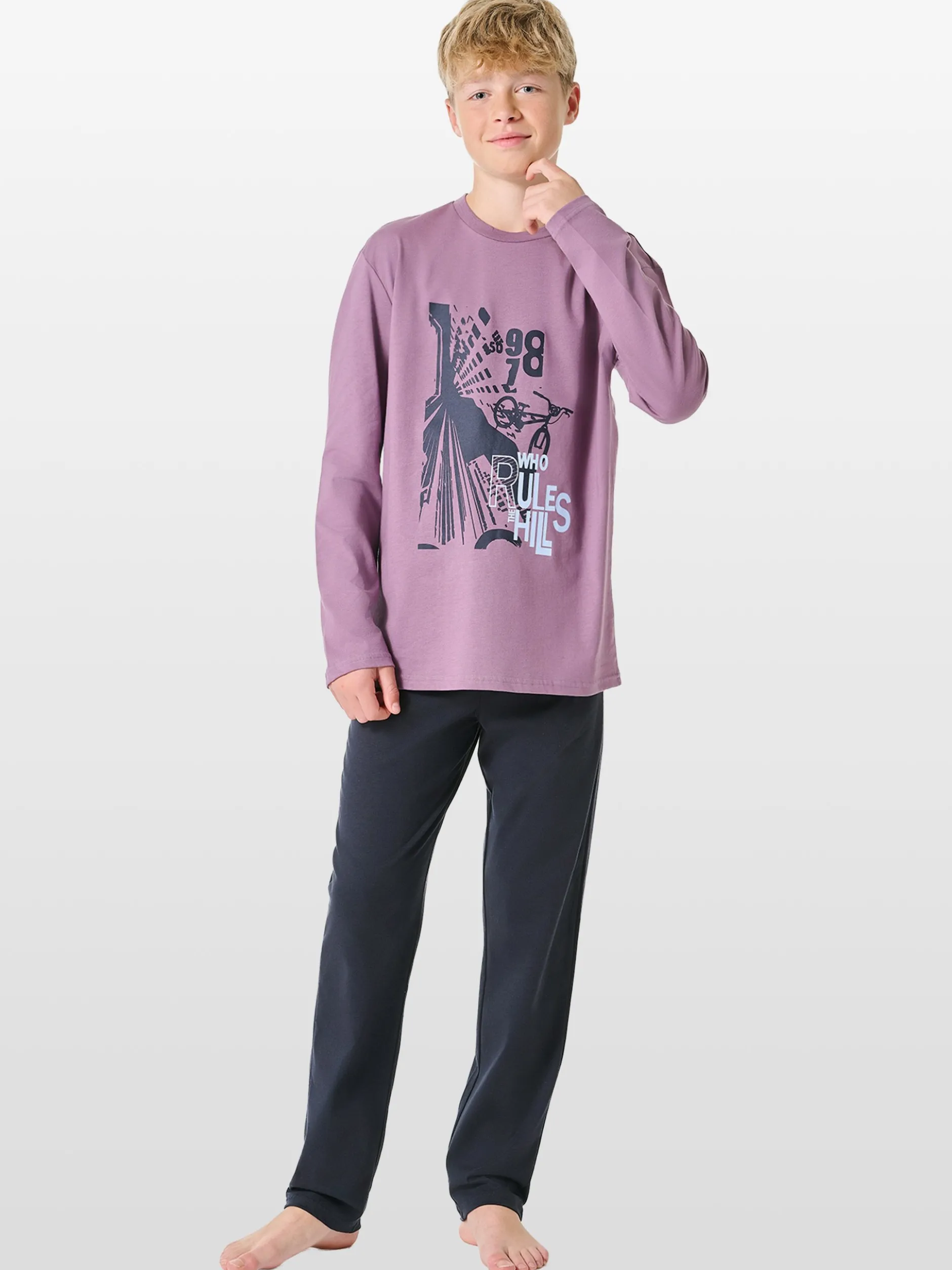 Schiesser Jungen Pyjama - Nightwear in lila
