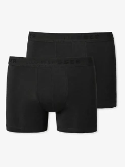 Schiesser Jungen Retroshorts - 2er-Pack Basic Kids in schwarz