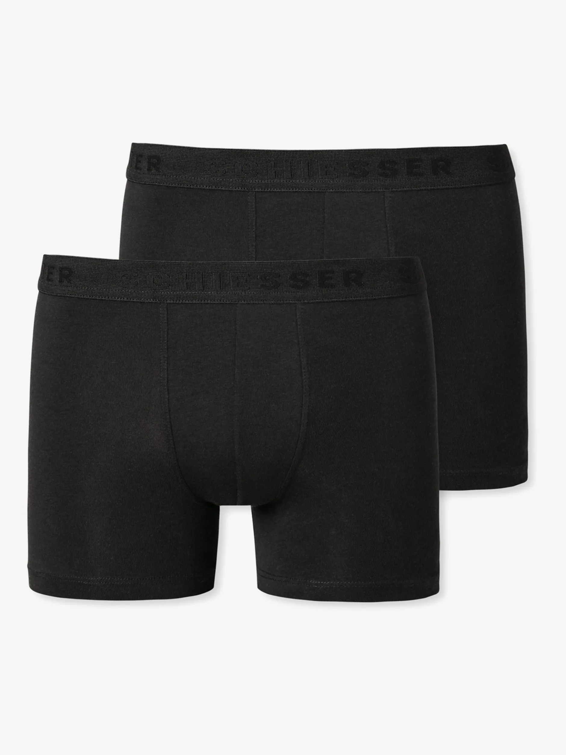 Schiesser Jungen Retroshorts - 2er-Pack Basic Kids in schwarz
