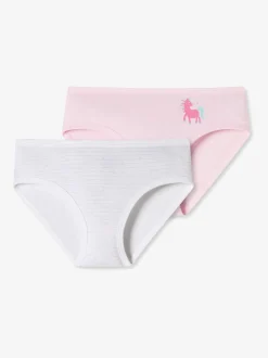 Schiesser Mädchen Hüftslips - 2er-Pack Basic Kids in pink