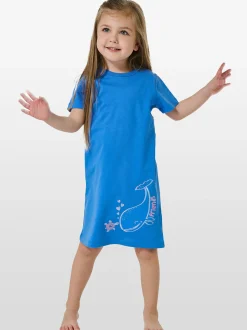 Schiesser Mädchen Nachthemd - Girls World in blau