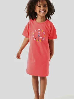 Schiesser Mädchen Nachthemd - Girls World Organic Cotton in rot