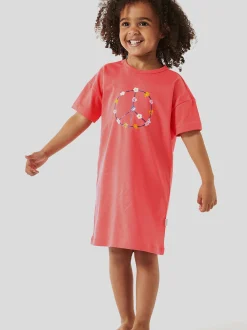 Schiesser Mädchen Nachthemd - Girls World Organic Cotton in rot