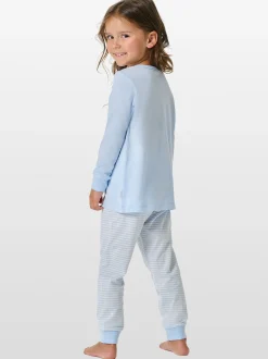 Schiesser Mädchen Pyjama - Horse World in hellblau