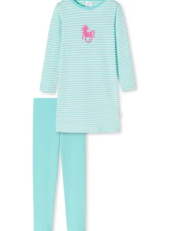 Schiesser Mädchen Pyjama - Pony World in türkis