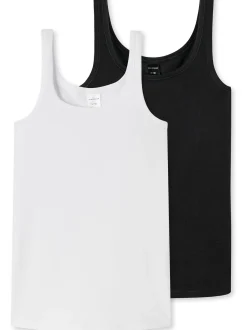 Schiesser Mädchen Tops - 2er-Pack Basic Kids in mehrfarbig