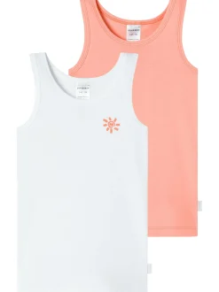 Schiesser Mädchen Unterhemd - Fine Rib Multi in aprikot