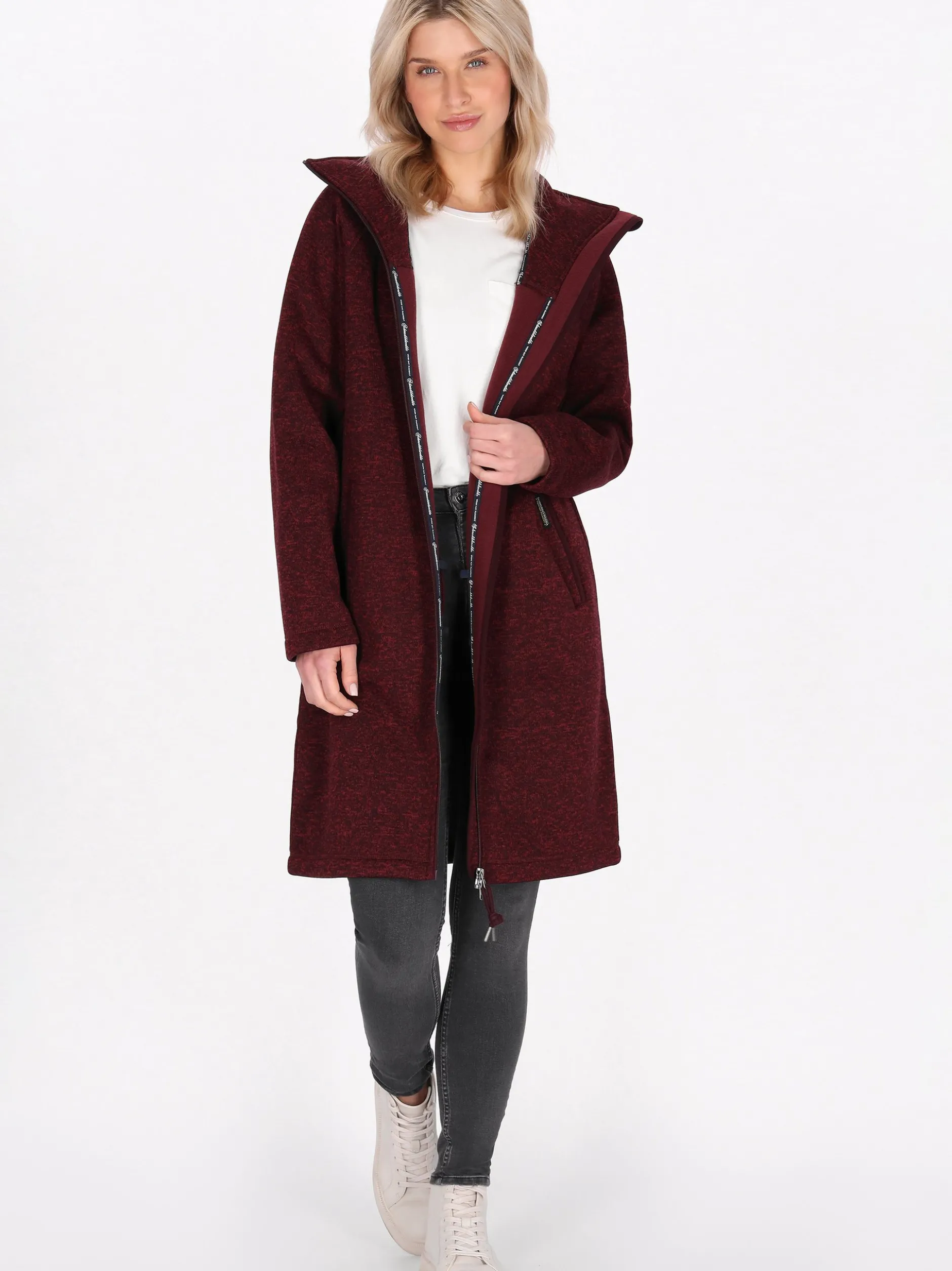 Schmuddelwedda Damen Jacke in bordeaux