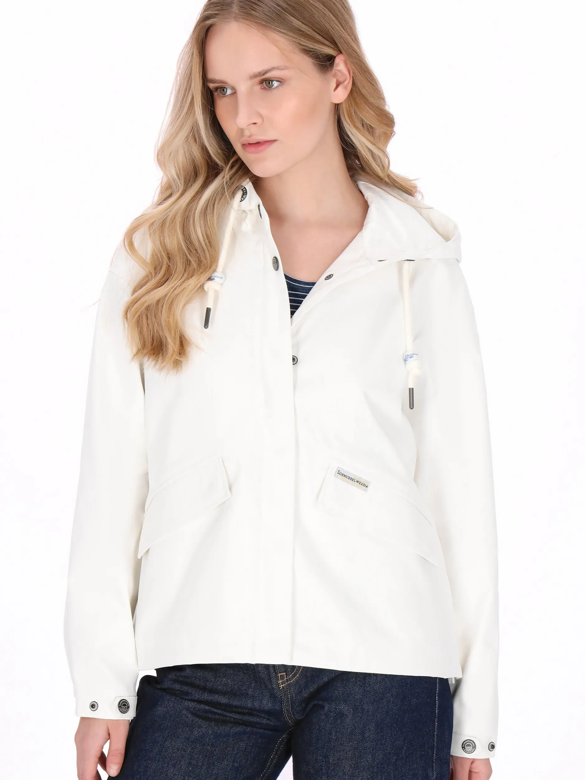 Schmuddelwedda Damen Jacke in weiß