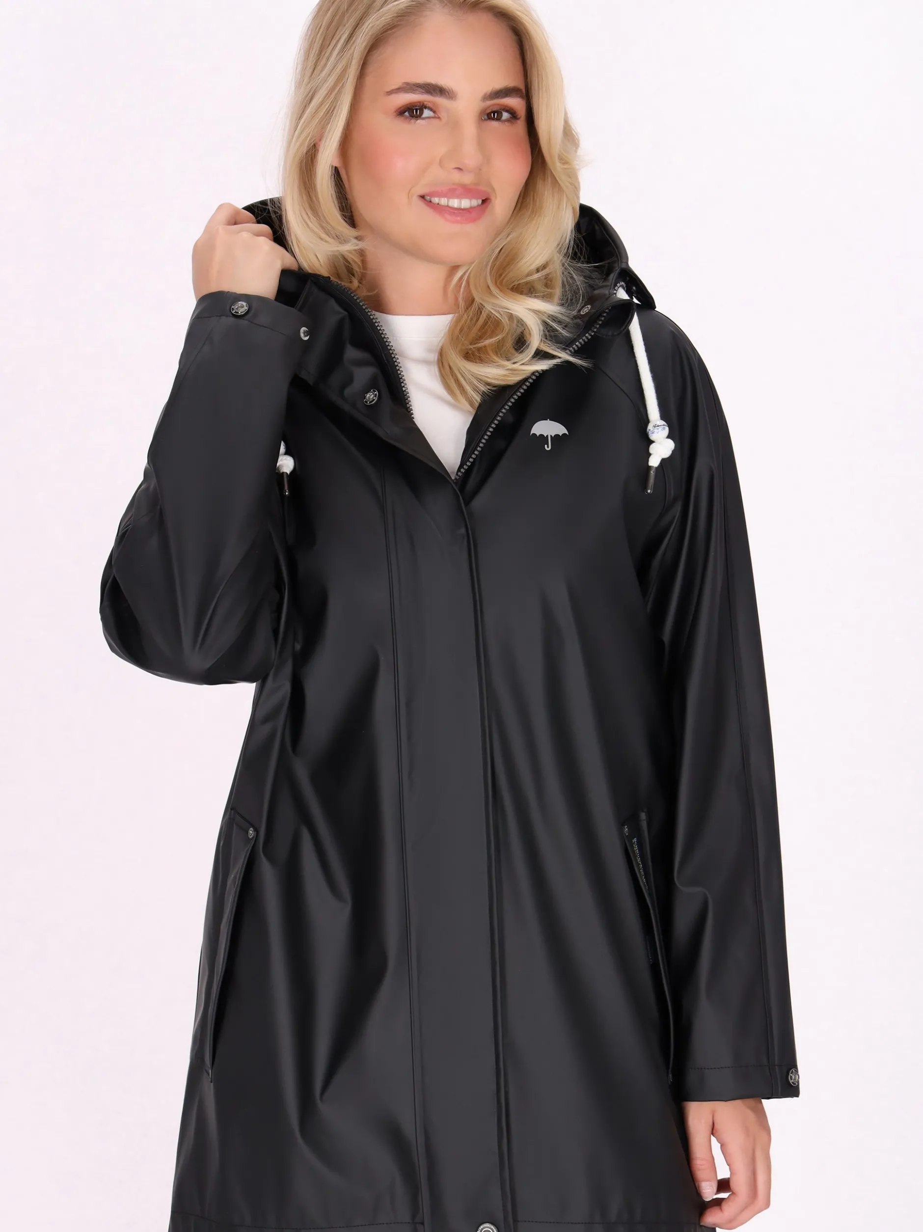 Schmuddelwedda Damen Mantel in schwarz