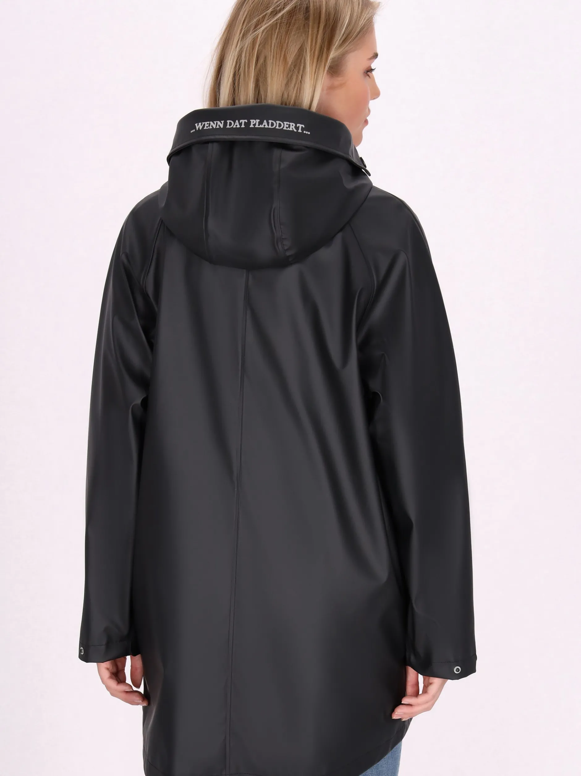Schmuddelwedda Damen Mantel in schwarz