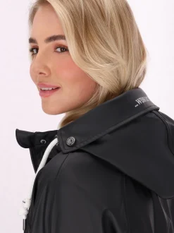 Schmuddelwedda Damen Mantel in schwarz