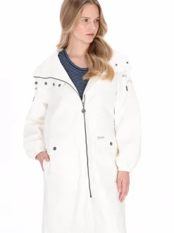 Schmuddelwedda Damen Mantel in weiß