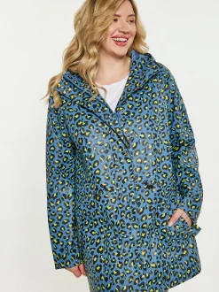 Schmuddelwedda Damen Regenjacke in großen Größen in blau