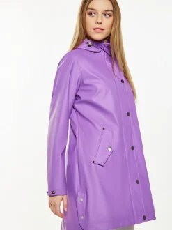 Schmuddelwedda Damen Regenmantel in aubergine