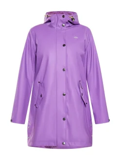 Schmuddelwedda Damen Regenmantel in aubergine