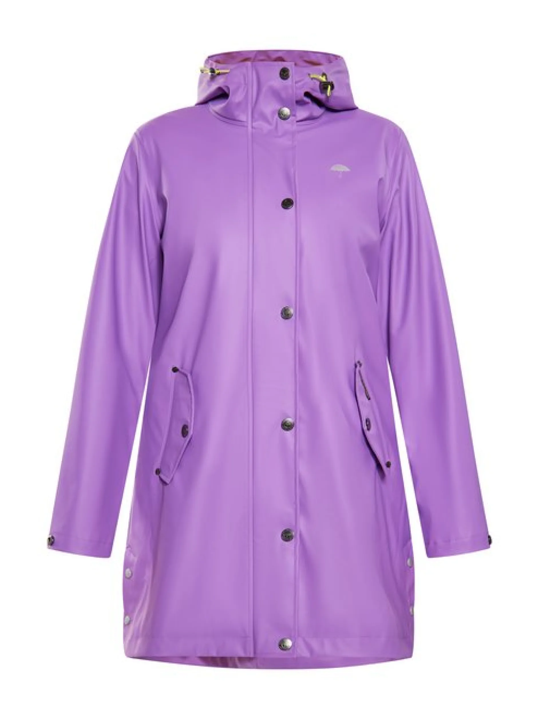 Schmuddelwedda Damen Regenmantel in aubergine