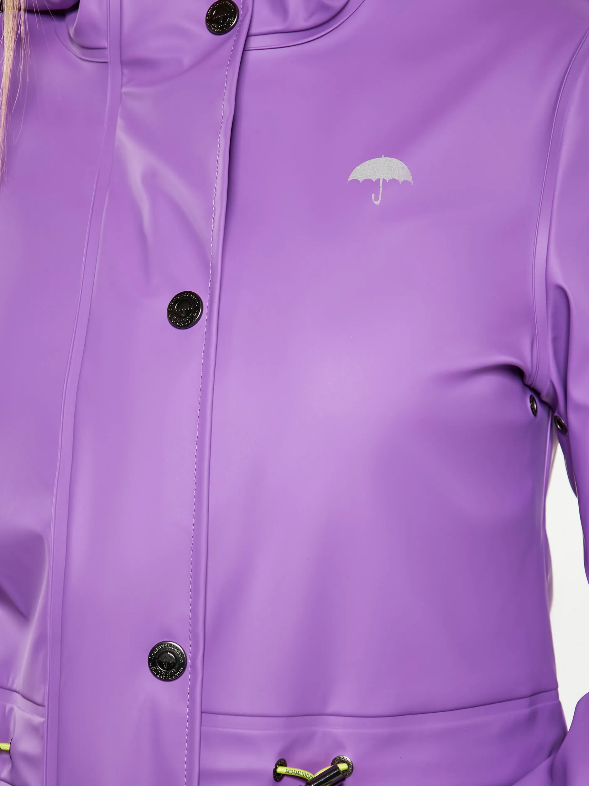 Schmuddelwedda Damen Regenmantel in aubergine