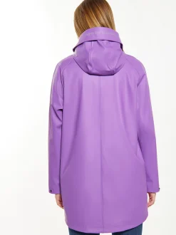 Schmuddelwedda Damen Regenmantel in aubergine