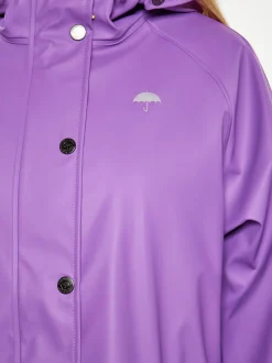 Schmuddelwedda Damen Regenmantel in aubergine