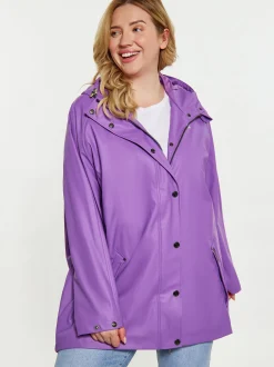 Schmuddelwedda Damen Regenmantel in großen Größen in aubergine