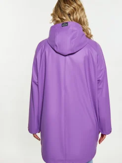Schmuddelwedda Damen Regenmantel in großen Größen in aubergine