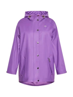 Schmuddelwedda Damen Regenmantel in großen Größen in aubergine