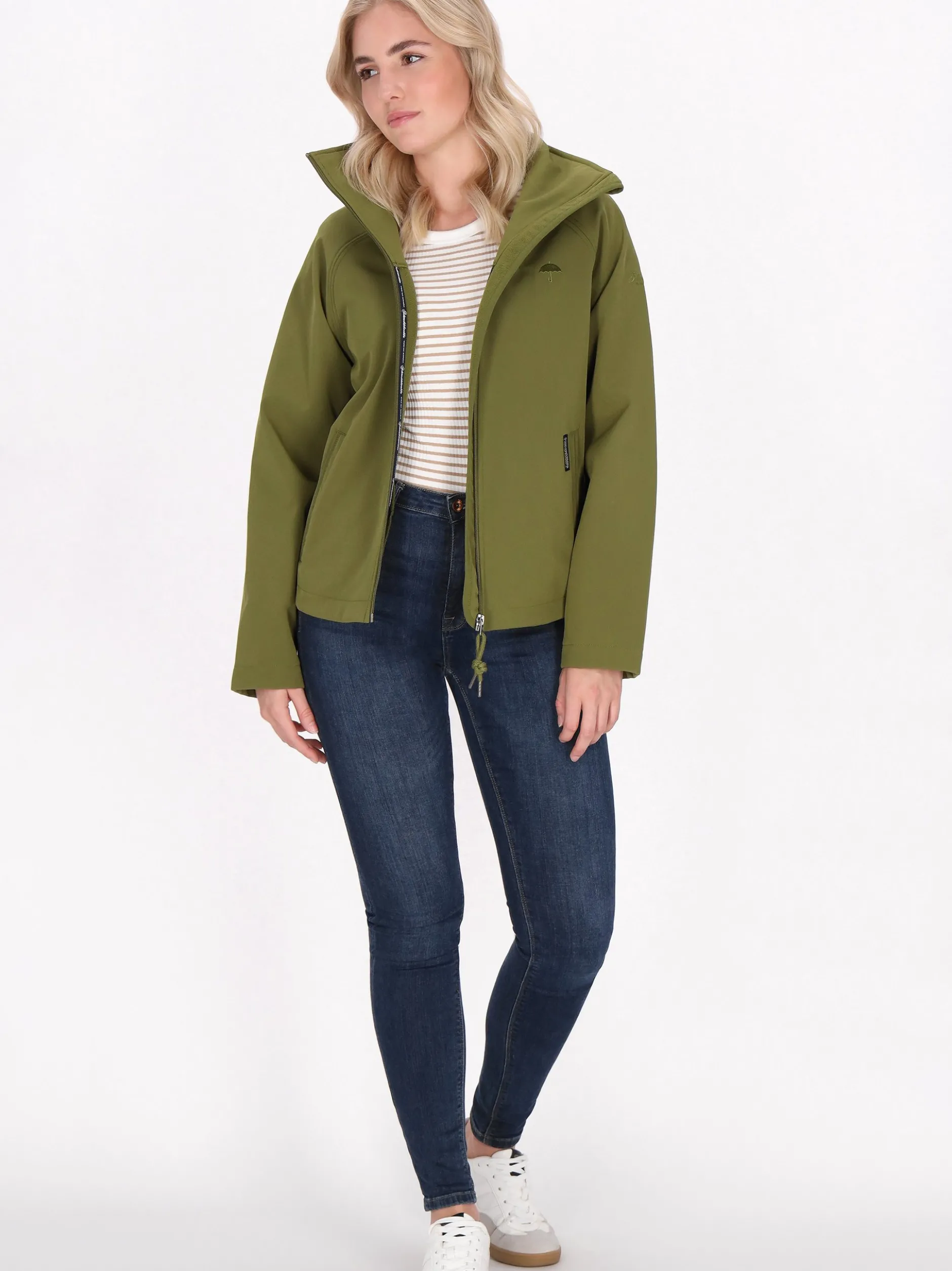 Schmuddelwedda Damen Softshelljacke in oliv