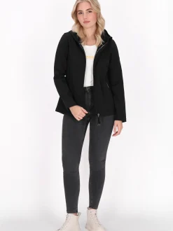 Schmuddelwedda Damen Softshelljacke in schwarz