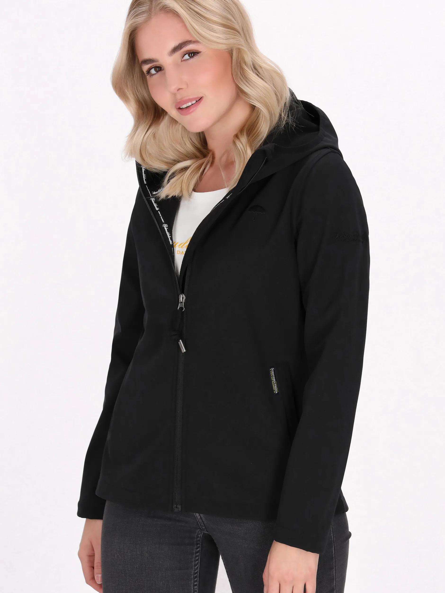 Schmuddelwedda Damen Softshelljacke in schwarz