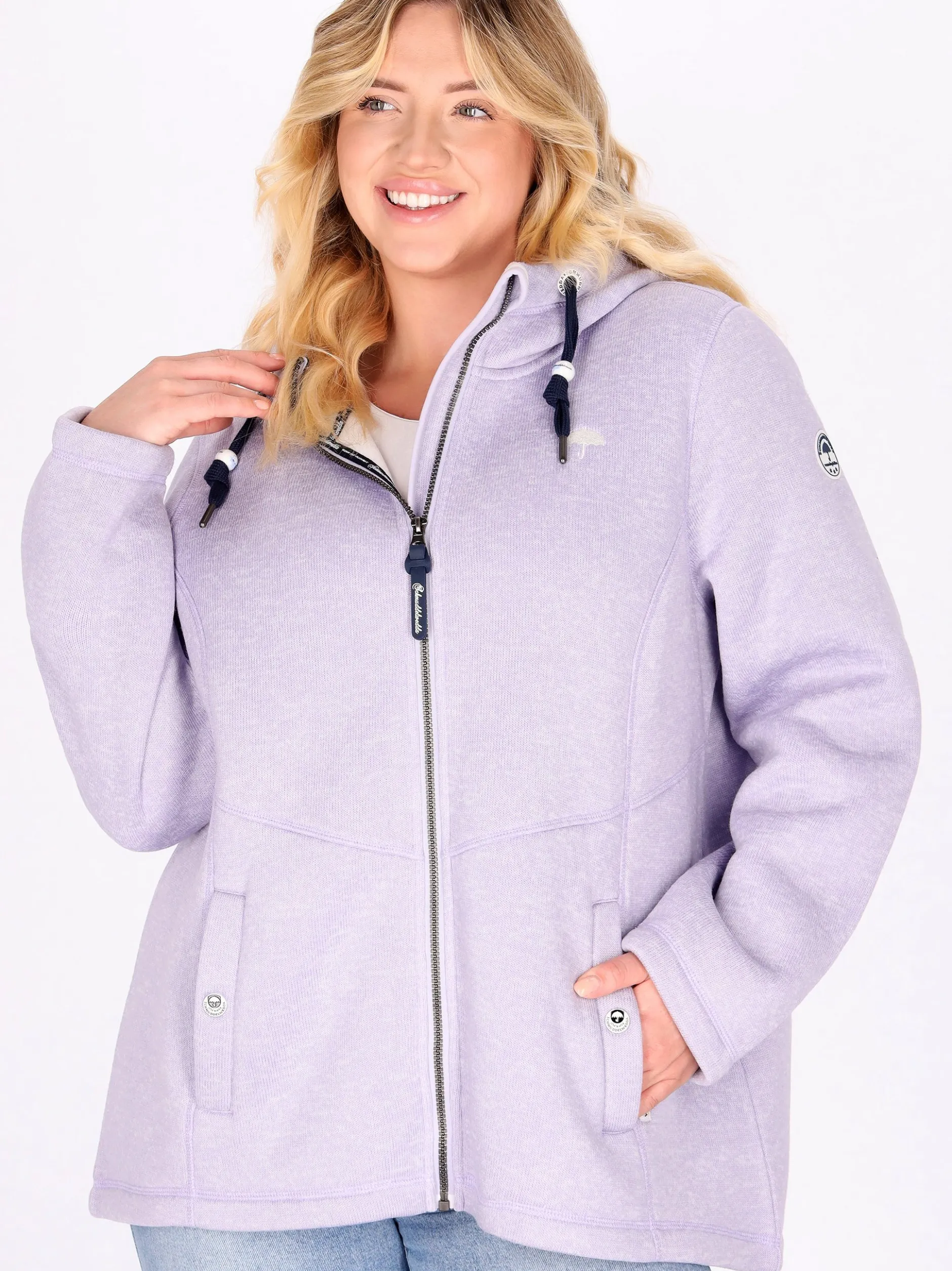 Schmuddelwedda Damen Strickfleecejacke in melange