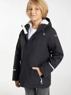 Schmuddelwedda Jungs Anorak + Tagesrucksack - SET in schwarz