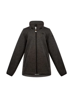 Schmuddelwedda Mädchen Strickfleecejacke in schwarz