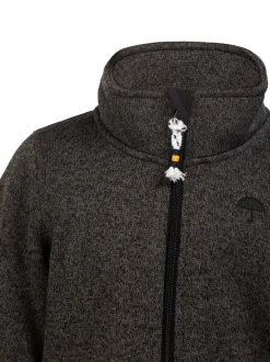 Schmuddelwedda Mädchen Strickfleecejacke in schwarz
