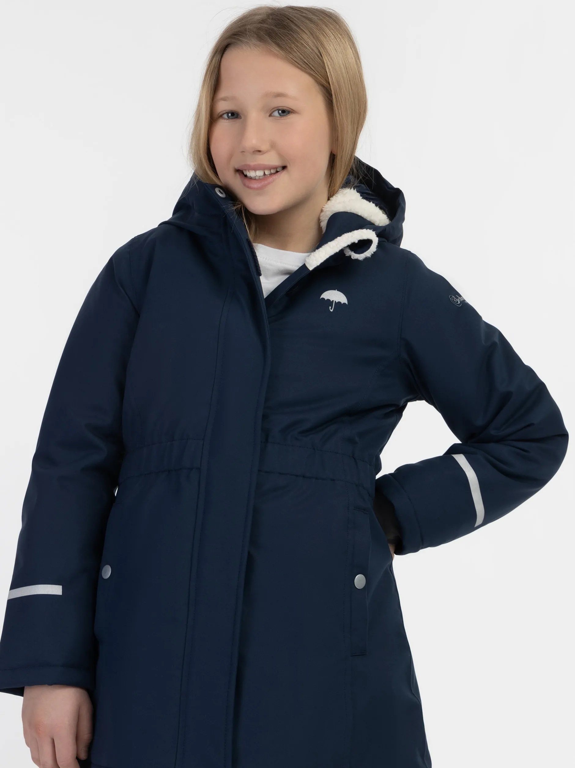 Schmuddelwedda Mädels Anorak + Tagesrucksack - SET in blau