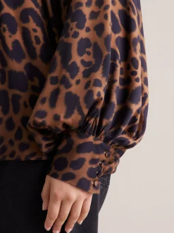Seidensticker Damen Ausgestellte Bluse - Curvy in braun