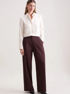 Seidensticker Damen Bundfaltenhose - Regular Fit in braun