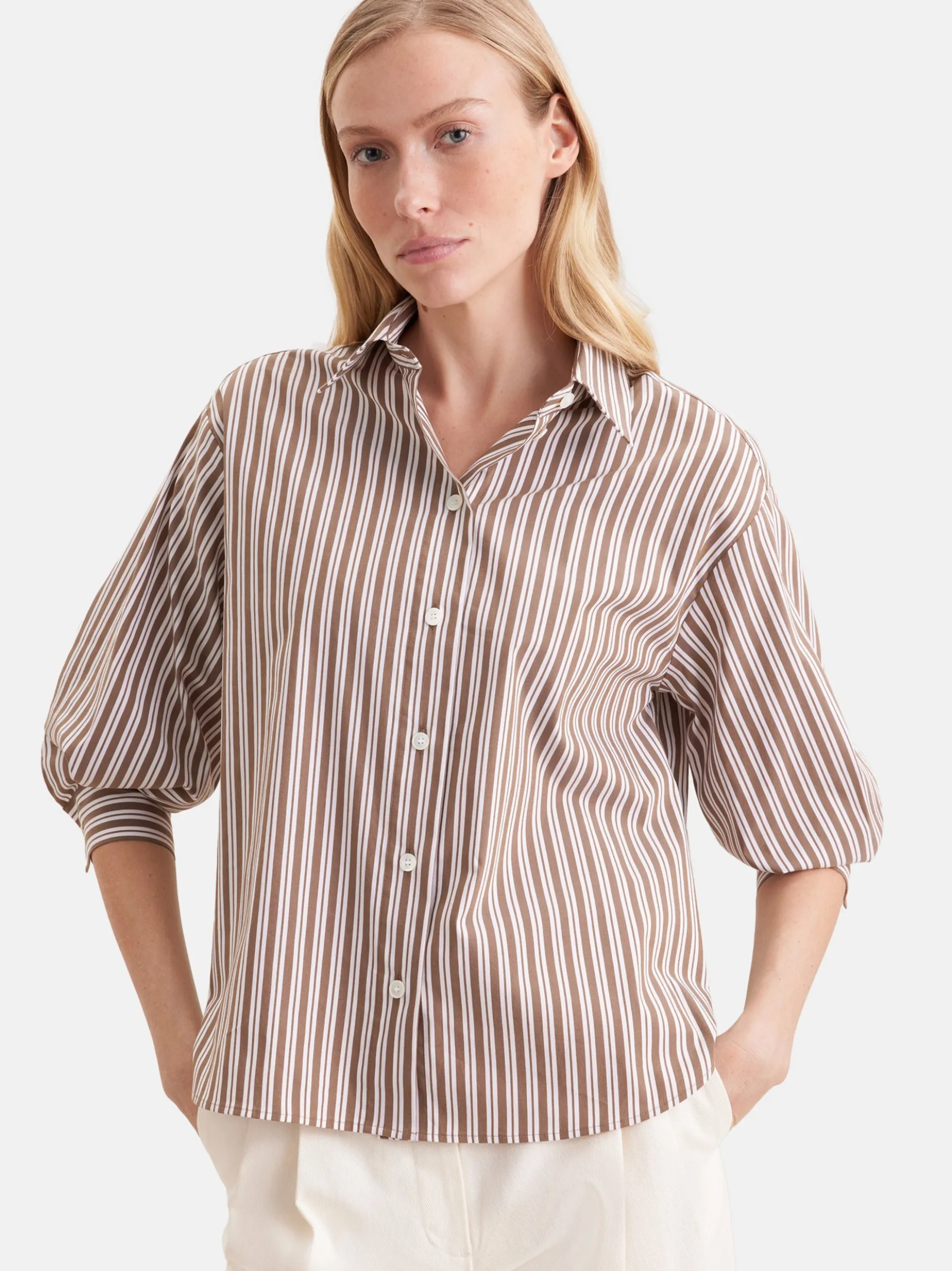 Seidensticker Damen Hemdbluse - Oversized Fit in braun