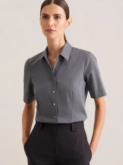 Seidensticker Damen Hemdbluse - Regular Fit in grau